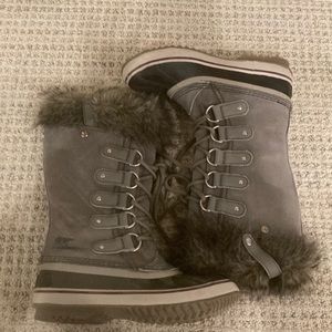 Sorel Grey Suede Waterproof Boots
